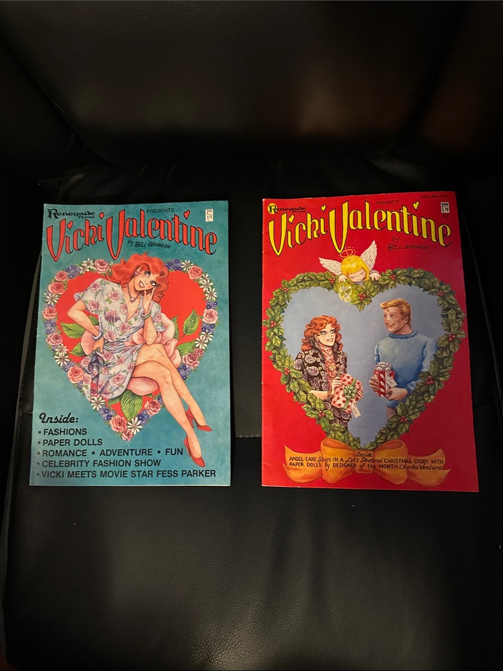 Vicki Valentine Vintage Comic Book Set - Red & Teal Covers circa 1985
